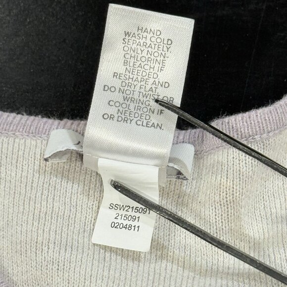 J Jill Sweater Purple Reversible Minimalist Coastal Pastel Colorblock Womens XL - Picture 8 of 10
